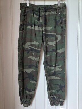 Ariztia TNA Alix Camo Green Track Pants Relaxed Fit Joggers Size Small